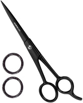 Utopia Care hair cutting scissors blade close-up showing sharp premium stainless blades for precise trims.