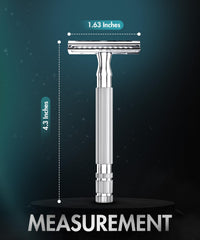 Utopia Care stainless steel razor body for durable, corrosion-resistant use.