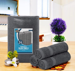 Utopia Towels onehundred-percent cotton ring-spun fabric enhances softness and absorbency