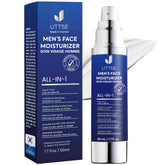 Uttse 6-in-1 face cream bottle showing daily moisturization and protection