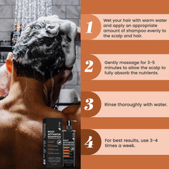 Uttse Root Activator Shampoo for Men rich foamy lather ready for cleansing and scalp care.
