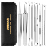 UUBAAR 9-in-1 kit laid out for organized blemish care.