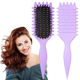 UVZNUMG Curl Defining Brush with ergonomic handle for smooth detangling.