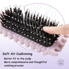 UVZNUMG Curl Defining Brush on wet hair for even product distribution.