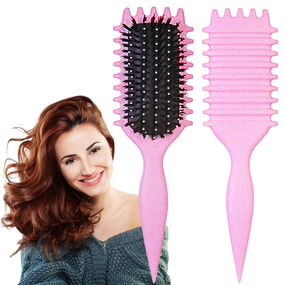 UVZNUMG curl defining brush with pink handle for comfortable styling
