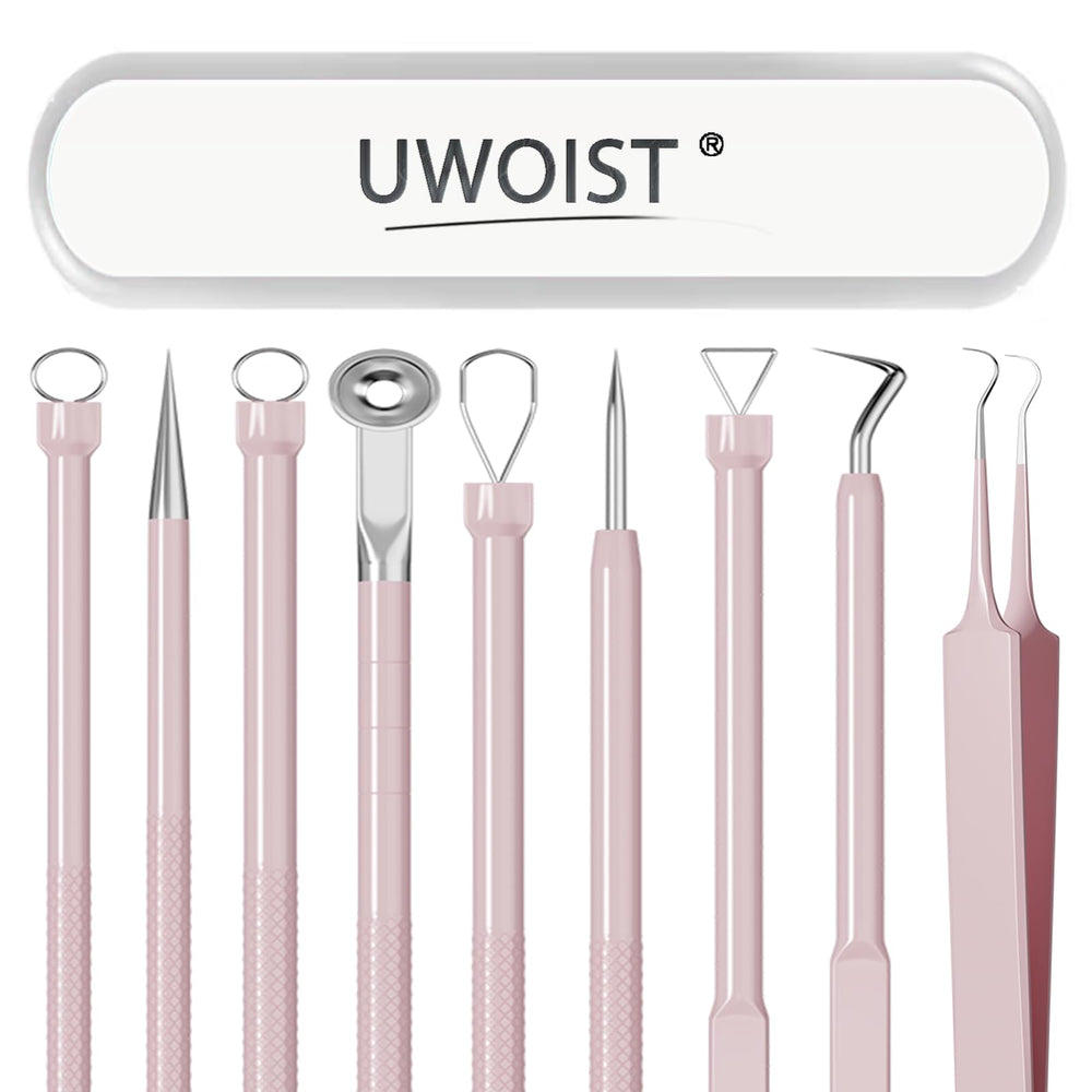 UWOIST pimple popper tool kit with 5 pieces for at-home acne care