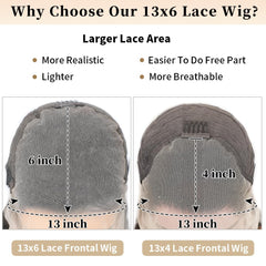 UYGLJK 32-inch straight wig lace detail highlighting breathable 13x6 lace for comfort.