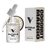 Aceite de cutícula de V Beauty Pure en botella, hidratación profunda para uñas sanas.
