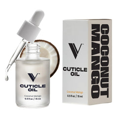 Aceite de cutícula de V Beauty Pure en botella, hidratación profunda para uñas sanas.