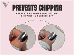 Adherencia máxima con V Beauty Pure para un cromado duradero.