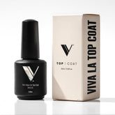 V Beauty Pure No Wipe Gel Top Coat: bote transparente para brillo duradero.