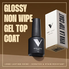 V Beauty Pure No Wipe Gel Top Coat: brillo intenso para manicura.