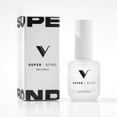 V Beauty Pure Super Bond Primer, botella, base duradera para uñas.
