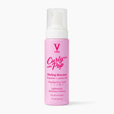 V&Co Curly Pop Mousse frente a la botella, definición suave para rizos