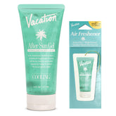 VACATION gel después del sol calma la piel con aloe vera y pepino.