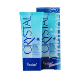 Vacation Crystal SPF 50 Face Gel bottle close-up showing clear protection on all skin tones