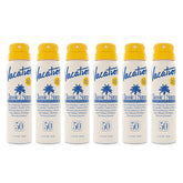 Vacation Mini Classic Sunscreen Spray SPF 50 six-pack ready for the beach.