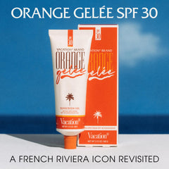 Vacation Orange Gelée application being performed for SPF 30 clear rub-in