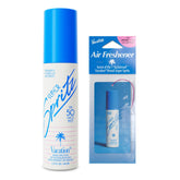 VACATION Super Spritz SPF 50 face mist bottle offers daily protection.