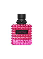 Valentino Born in Roma Extradose pink bottle, bold floral-amber scent presentation.