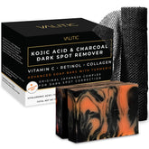 VALITIC Barra negro: jabón con carbón activado para limpieza profunda de la piel
