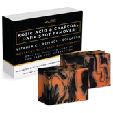 VALITIC charcoal kojic turmeric bar pack for daily cleansing and value
