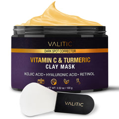 VALITIC mascarilla de arcilla con vitamina C y cúrcuma para tono uniforme.