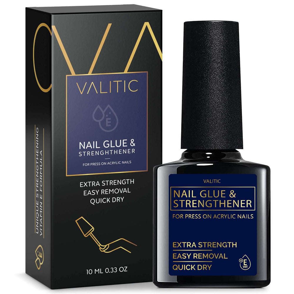 Valitic pegamento uñas secado rápido fijación duradera para uñas artificiales.