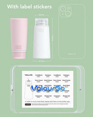 Valourgo TSA-approved bottles suitable for carry-on security checks.