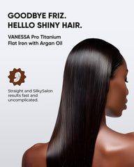 Vanessa PRO Flat Iron ergonomic design reduces wrist strain.