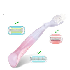 Vanest ergonomic non-slip grip enhances control during shaving.