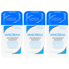 Vanicream anti-perspirant pack of 3 front view, fragrance-free protection for sensitive underarms.