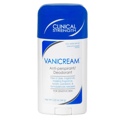 Vanicream antitranspirante para piel sensible en bote, protección prolongada.