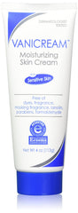 Vanicream, crema hidratante para piel sensible en envase de cuatro onzas, hidratación suave.