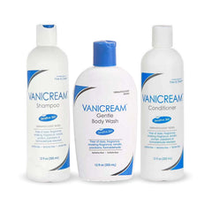 Vanicream Free and Clear shampoo bottle — gentle, fragrance-free cleansing for sensitive scalps.