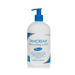 Vanicream loción hidratante con dispensador para piel sensible.