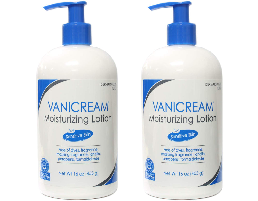 Vanicream Moisturizing Lotion pump 16oz pack 2 for easy, gentle hydration.