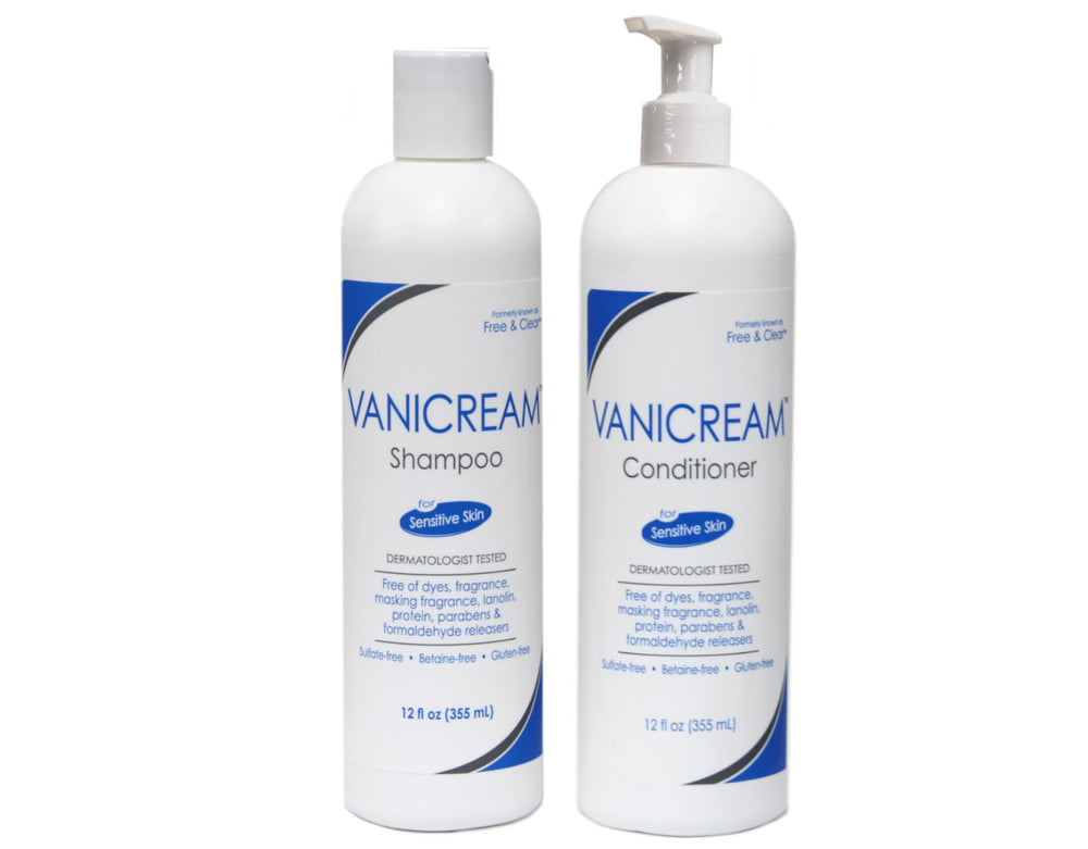 Vanicream Set champú 12 oz en botella, limpieza suave para el cabello.