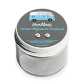 VanMan’s desodorante coco-magnesium en frasco, control de olor diario.