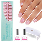 Kit de uñas Vansiho gel francés rosa para casa