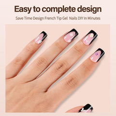 Vansiho soft gel nail tips with square edges for natural contours.