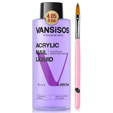 VANSISOS 4oz monomer acrylic liquid bottle for smooth bead formation