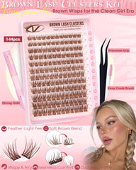 Vanssymunlin lash brush helps blend clusters for seamless finish.