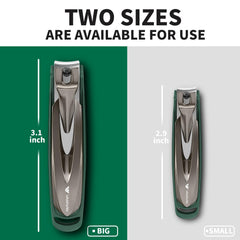 Vanwin large toenail clipper and small fingernail clipper showcased for nails of all sizes.