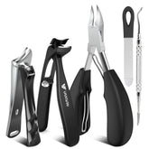 VANWIN angled-head toenail clippers with catcher for precise trimming in hard-to-reach nails.
