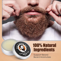 Varolan beard balm tin smooths and adds natural shine for a fuller look.