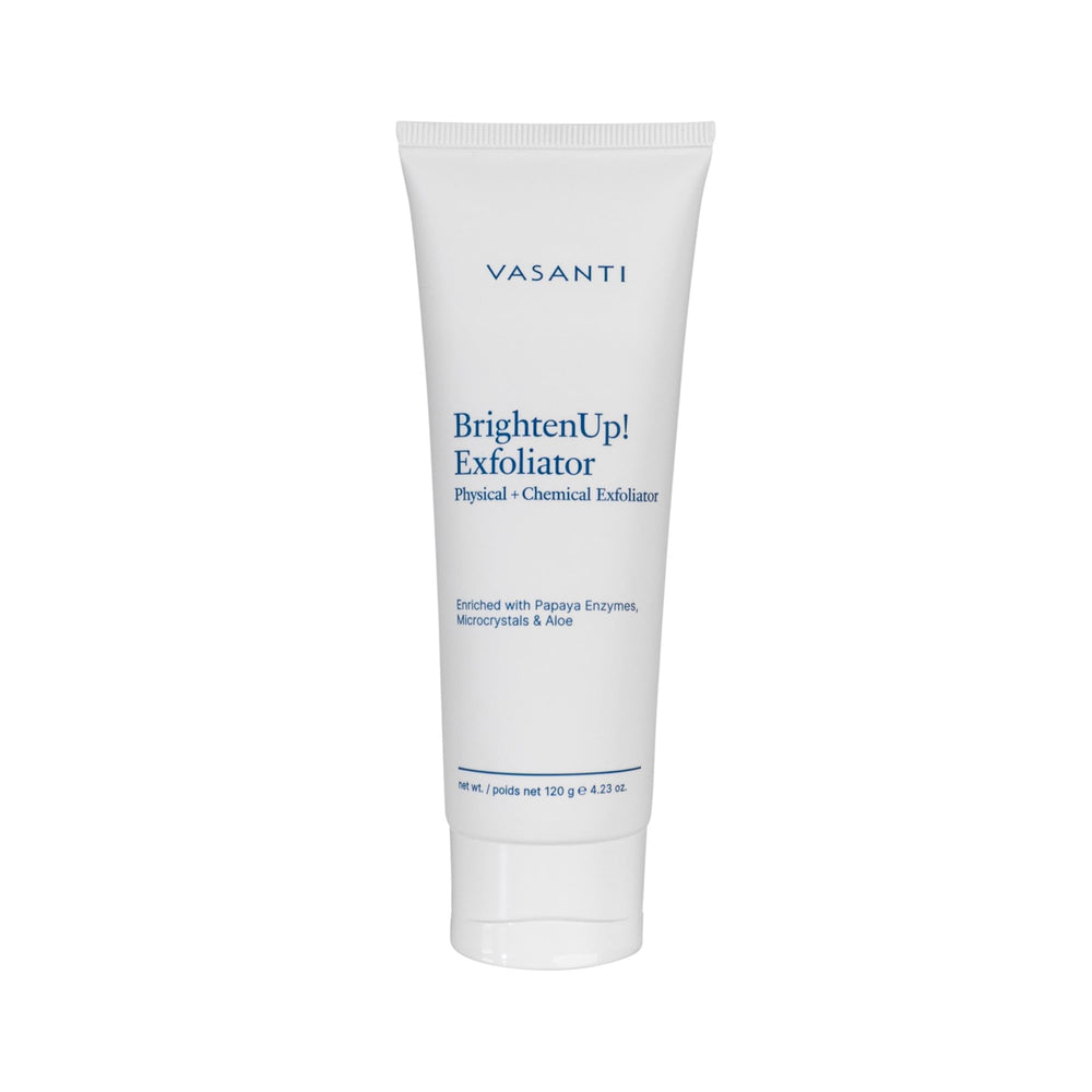 VASANTI Exfoliating Face Wash bottle pour for easy application and refreshed skin