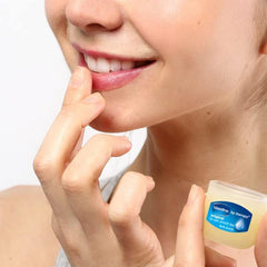 Vaseline 100 percent white petrolatum forms a gentle protective barrier on skin