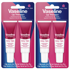 Bálsamo labial Vaseline Rosado en tubo doble para hidratación duradera