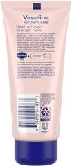 Vaseline Cuidado Intensivo para Manos y Uñas, fórmula de rápida absorción sin grasa.